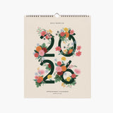 A little extra beauty for your day-to-day plans. In this twelve-month appointment calendar, each month features space for notes and daily engagements, plus a spiral binding with a center notch to make hanging simple. Calendar spans January - December 2026.