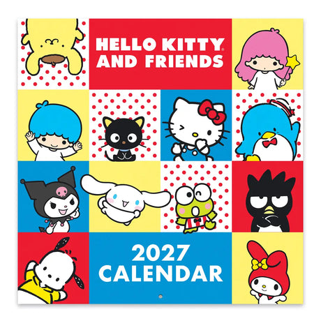 Make 2027 your best year yet with this classic 12" × 12" Hello Kitty® and Friends Wall Calendar (Jan.–Dec. 2027). Filled with super cute artwork, this 12-month calendar doubles as cheerful wall décor, brightening any space while helping you stay organized all year.

• 12"w x 12"h closed 
• 12 months (Jan.–Dec. 2027) 
• 13 pages; 150 gsm acid-free, FSC®-certified paper 
• Saddle-stitch binding 

© 2026 SANRIO CO., LTD. Used Under License.

