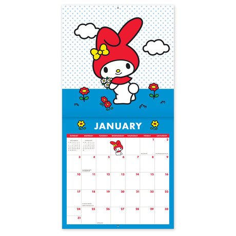 Make 2027 your best year yet with this classic 12" × 12" Hello Kitty® and Friends Wall Calendar (Jan.–Dec. 2027). Filled with super cute artwork, this 12-month calendar doubles as cheerful wall décor, brightening any space while helping you stay organized all year.

• 12"w x 12"h closed 
• 12 months (Jan.–Dec. 2027) 
• 13 pages; 150 gsm acid-free, FSC®-certified paper 
• Saddle-stitch binding 

© 2026 SANRIO CO., LTD. Used Under License.

