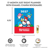 2027 Hello Kitty® and Friends Retro Just Right Monthly Planner

Plan your year alongside Hello Kitty and Friends with the slim Just Right Monthly Planner (Aug. 2026–Dec. 2027). Inside, you’ll find monthly planning pages, full-color illustrations, tear-out shopping and to-do lists, and a convenient interior pocket. Plus, it comes with a brass-and-enamel Hello Kitty bookmark for extra cuteness and easy organization!

• 7.5"w × 9.75"h
• 17 months (Aug. 2026–Dec. 2027)
• 48 pages; 120 gsm acid-free FSC®-certifi