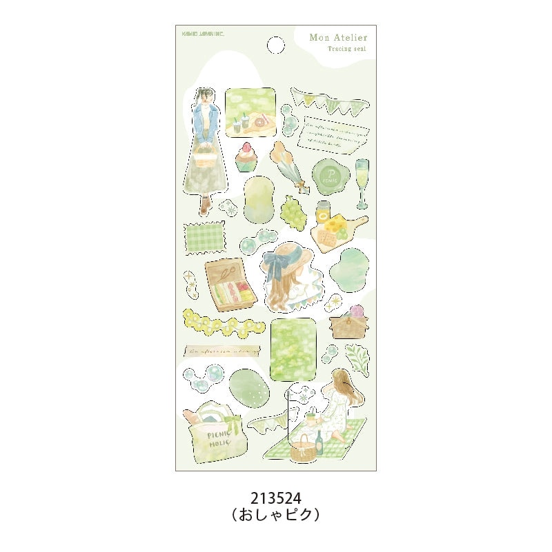 Pegatinas para calcar picnics de Mon Atelier