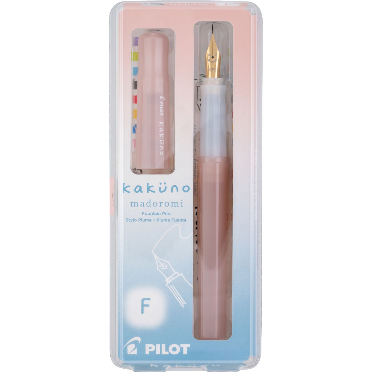 Pilot Kakuno Madoromi Fountain Pen - Light Pink
