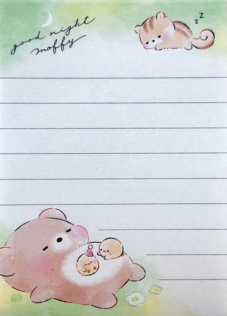 Sleepy Bear Chipmunk Onakane Mini Notepad