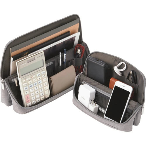 Sonic Standing Bag-in-Bag Wide A5 Pen Case Gray
