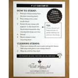 "Nibs & Ink" - 4"x6" Clear Stamp Set (16 Stamp Designs)