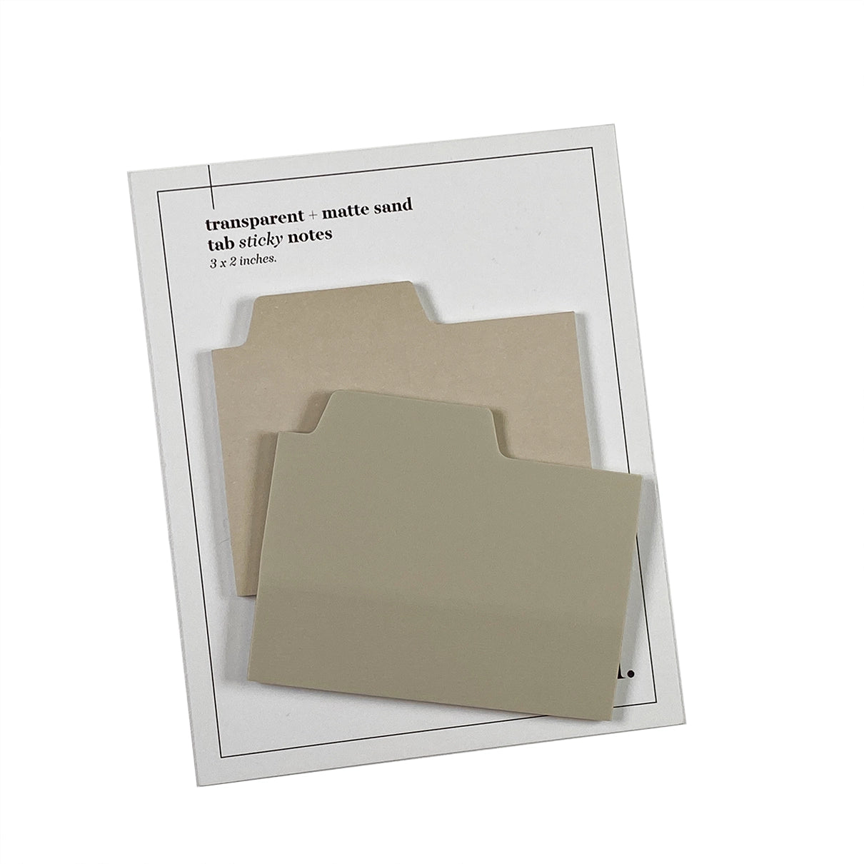 Blank Tab Sticky Note Set - Sand