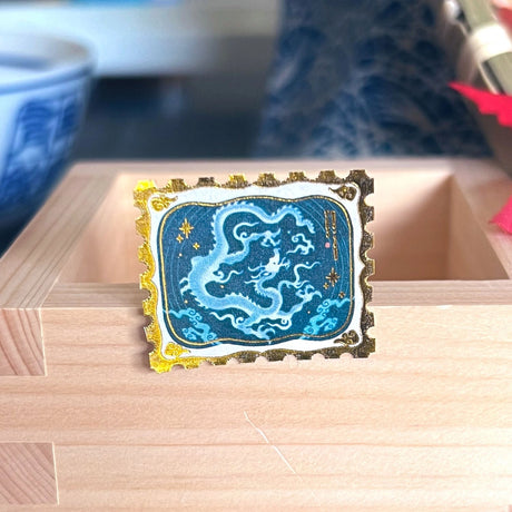 Pegushi Washi Tape - Gold Foil Porcelain Stamp