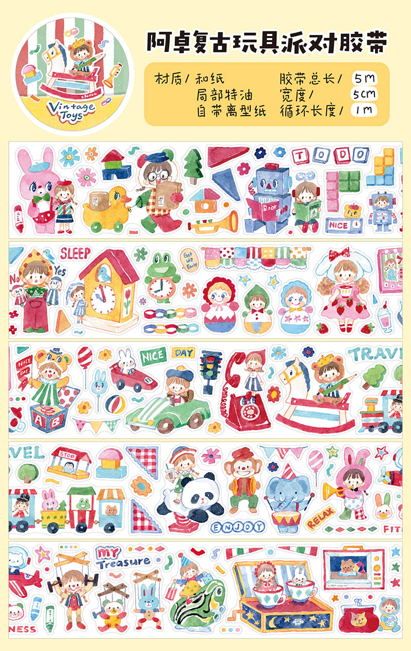 Molinta - Vintage Toys Sticker Roll – Little Craft Place