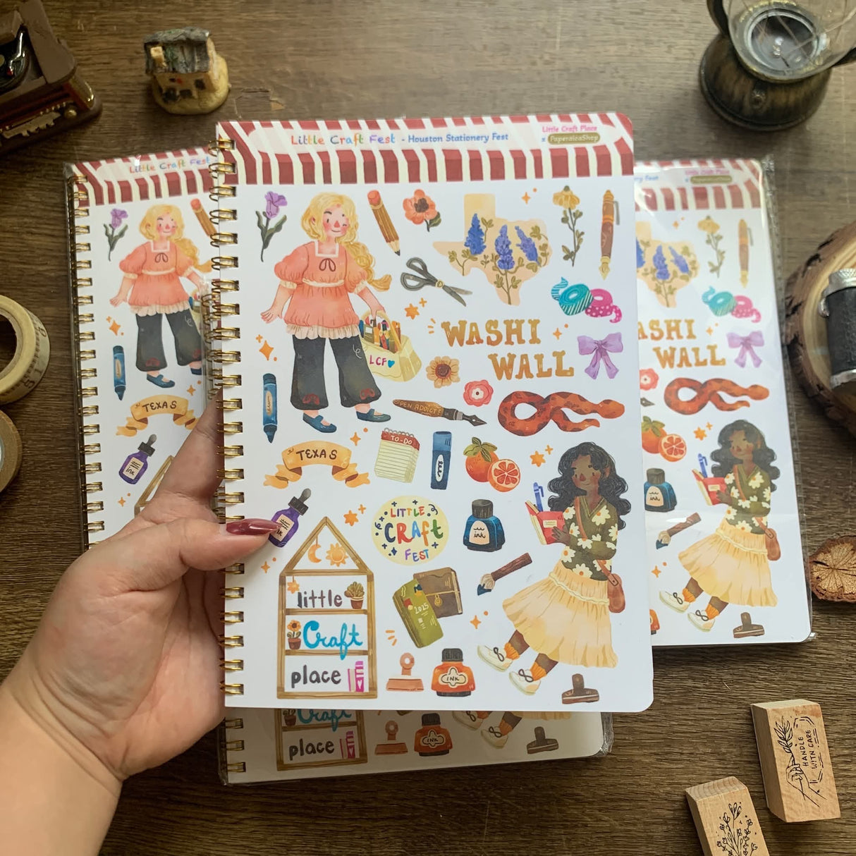 PaperaicaShop x Little Craft Place Reusable Sticker Book - Houston Stationery Fest