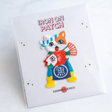 Fish Merchant Cat Iron-On Patch