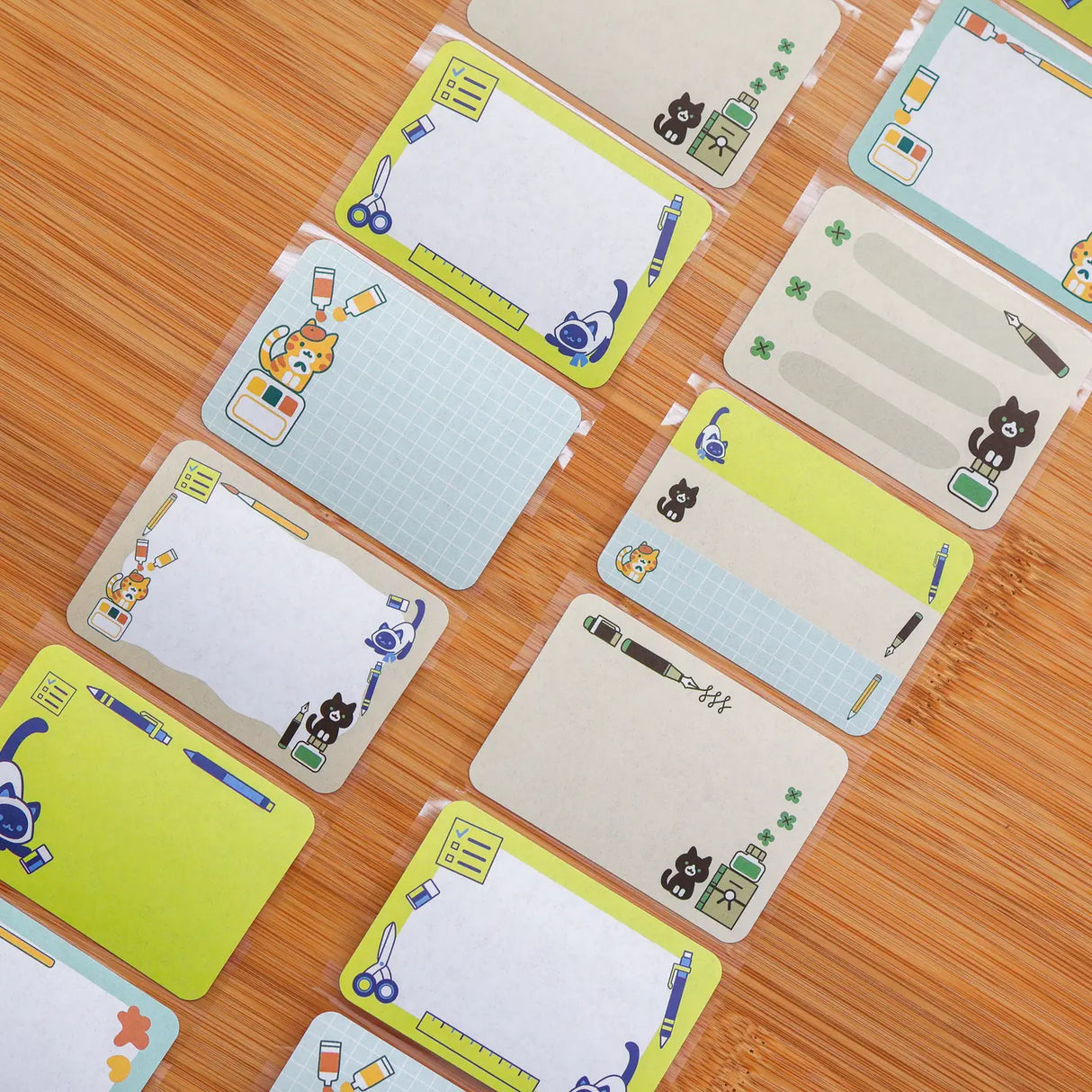 Stationery Cats Paper Labels Sticker Roll