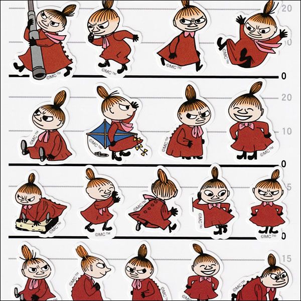 Moomin 4 Size Sticker - Little My