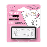 Midori Pre-inked Stamp Half Size-Cat
