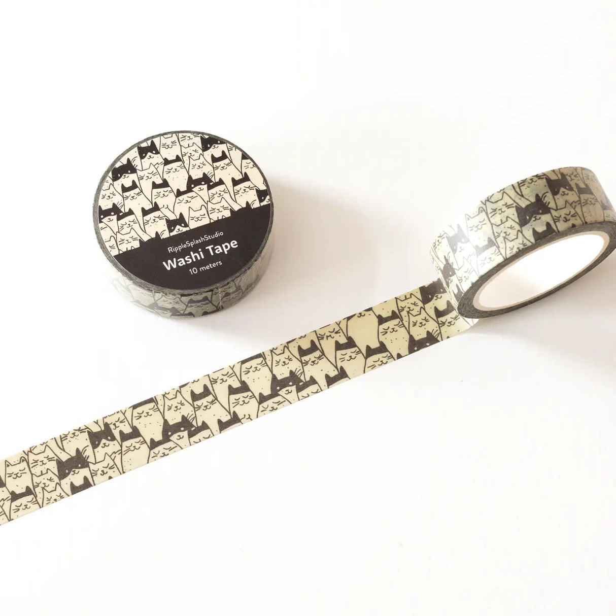 Monochrome Cats Washi Tape