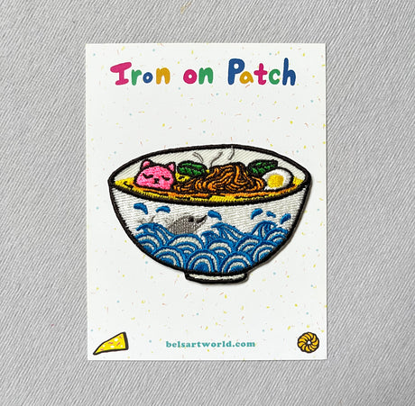 Bel’s Art World Iron-on Patch - Noodle Bowl