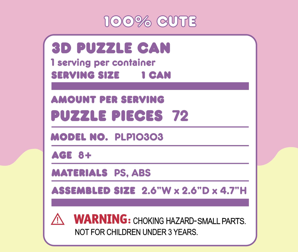 Create something truly magical with the My Melody 3D Jigsaw Puzzle, designed in the shape of an adorable and colorful soda can! This charming puzzle features My Melody, with soft pastel colors and sweet details that make it a delightful and engaging challenge for puzzle enthusiasts. Once you've completed your My Melody soda can, it can be used to store tiny treasures, such as small trinkets, office supplies, or keepsakes. It also doubles as a cute pencil holder.