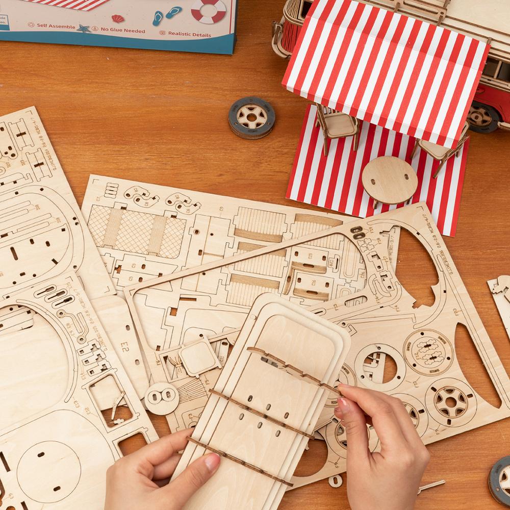 3D Wooden Puzzle - Camper Van – Little Craft Place
