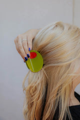 Jumbo Stuffed Olive Hair Claw