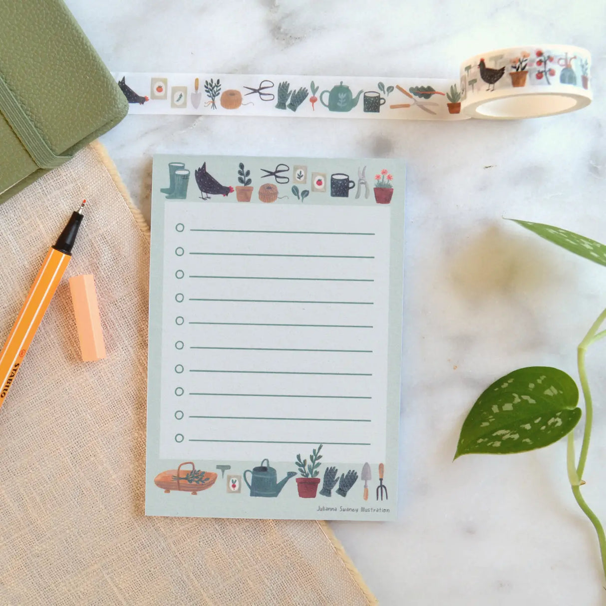 Gardener To Do List Check Mark Notepad
