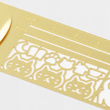 Midori Clip Ruler - Brass - Cat