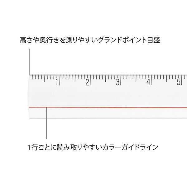Midori Lens Ruler - Transparent