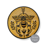 Bee Embroidery Sticker Patch