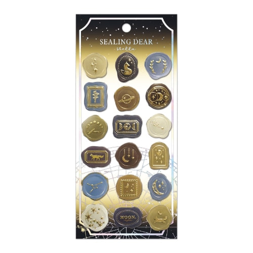 Hoja de pegatinas de ciervo con sello de Stella - Amarillo crepúsculo