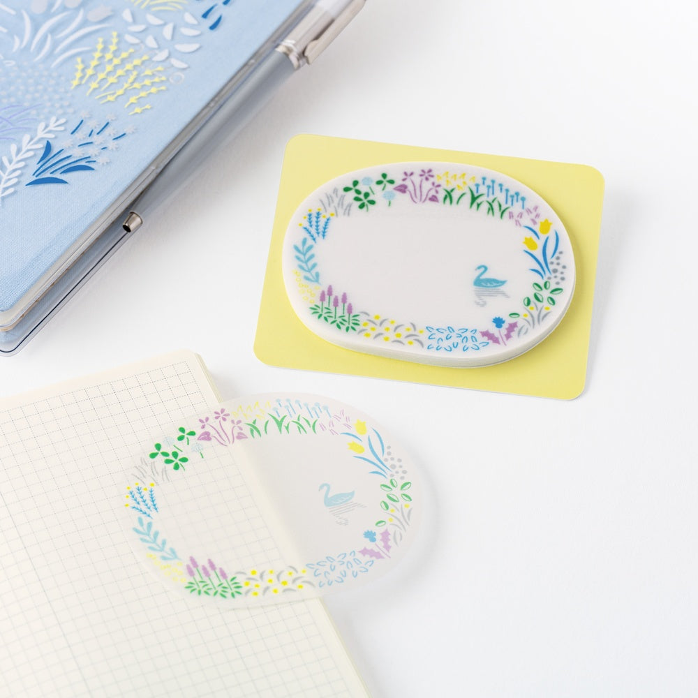 Hobonichi Yuri Sanae: See-Through Sticky Notes (Forest Lake)