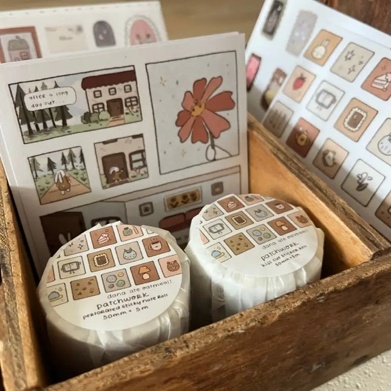 Patchwork Kiss Cut Sticker Roll