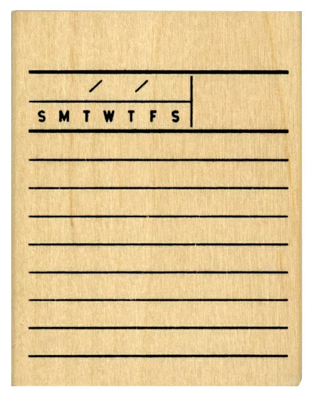 Bullet Journal Stamp - Dates and Ruled Lines