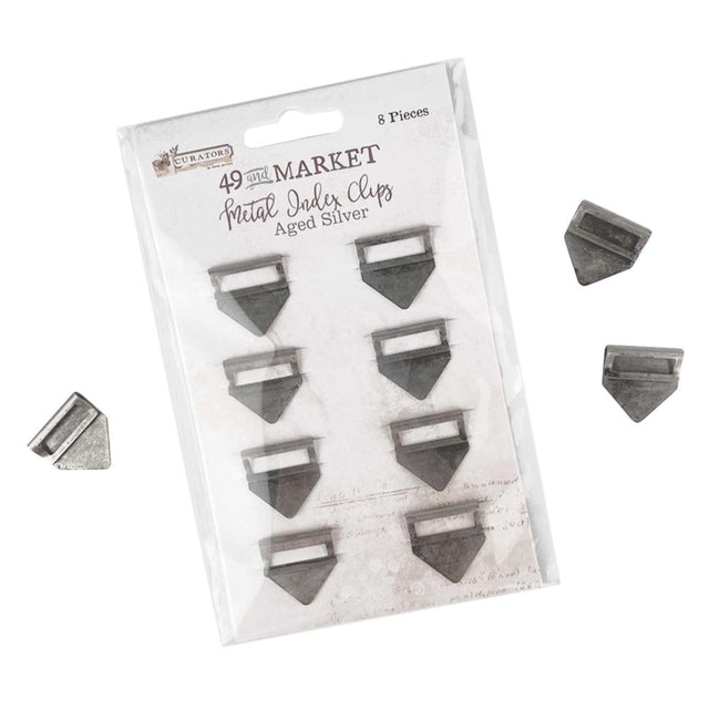 49 And Market Curators Essential Metal Index Clips 8/Pkg
