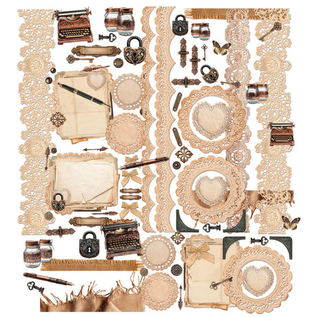 Unlock a treasure trove of nostalgia with Dennis Bruton’s Laser Cut Ephemera collection. This unique assortment transforms vintage charm into intricate, modern crafting elements.

Dive into a world where the past meets the precision of the present. Inside, you’ll find beautifully detailed laser-cut pieces featuring