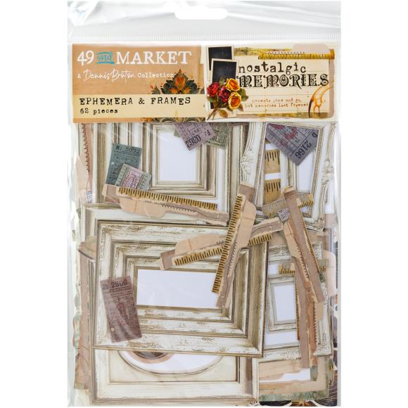 "Dennis Bruton's Nostalgic Memories Ephemera and Frames Set.

Step back in time and capture the charm of yesteryear with the Dennis Bruton Nostalgic Memories Ephemera and Frames Set. Perfect for scrapbooking, junk journaling, card making, and all your paper crafting projects, this collection delivers a delightful dose of vintage flair.

This curated set includes a wonderful assortment of evocative pieces to layer, accent, and frame your cherished memories:

Frames: Elegant frames in various sizes and styles