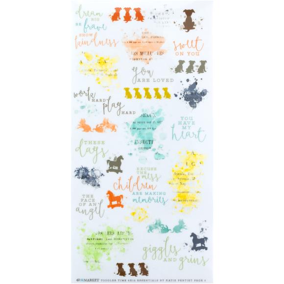 49 & Market Essentials Rub-On Transfers - Toddler Time