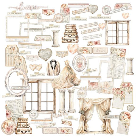 Capture the essence of your special day with our exquisite collection One Perfect Day Die-Cuts. These meticulously crafted shapes, ranging from delicate hearts and elegant frames to whimsical tickets and charming tags, are designed to add a touch of magic to your wedding or any other cherished occasion.