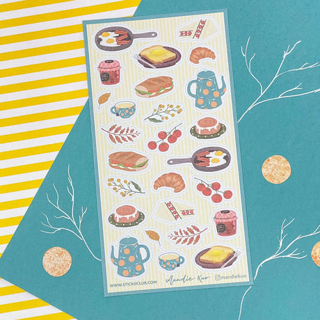 STICKII French Country Breakfast Sticker Sheet