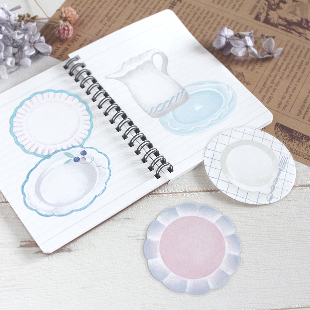 Papier Platz x A La Caldo Flake Sticky Notes - Swan Afternoon Tea