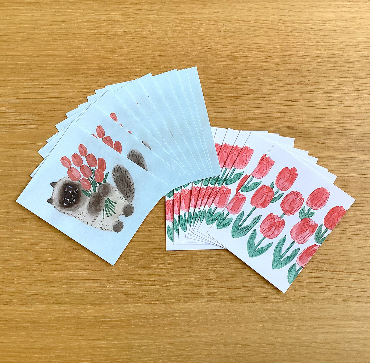 4legs Cat and Tulip Mini Paper (20 sheets)