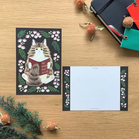 Size: 10cm x 14.8cm.
Double-sided full color.
Material: Paper (textured, slightly thick paper, ivory color)

The paper is environmentally friendly&nbsp;and contains over 30% non-wood bamboo pulp for a warm texture

Please note that the actual color may appear different&nbsp;on your computer or smartphone monitor.