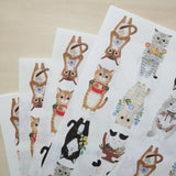 Featuring charming watercolor of different cats from Japanese illustrator 4legs.

This A4 sized paper set includes 20 sheets of paper with the same design featuring over 12 different cat drawings. Perfect to use as wrapping paper,&nbsp;making small bags, or using it as a book cover.

Contents: 20 sheets
Size: A4 size (210×297mm)
Paper type/thickness: About the thickness of copy paper