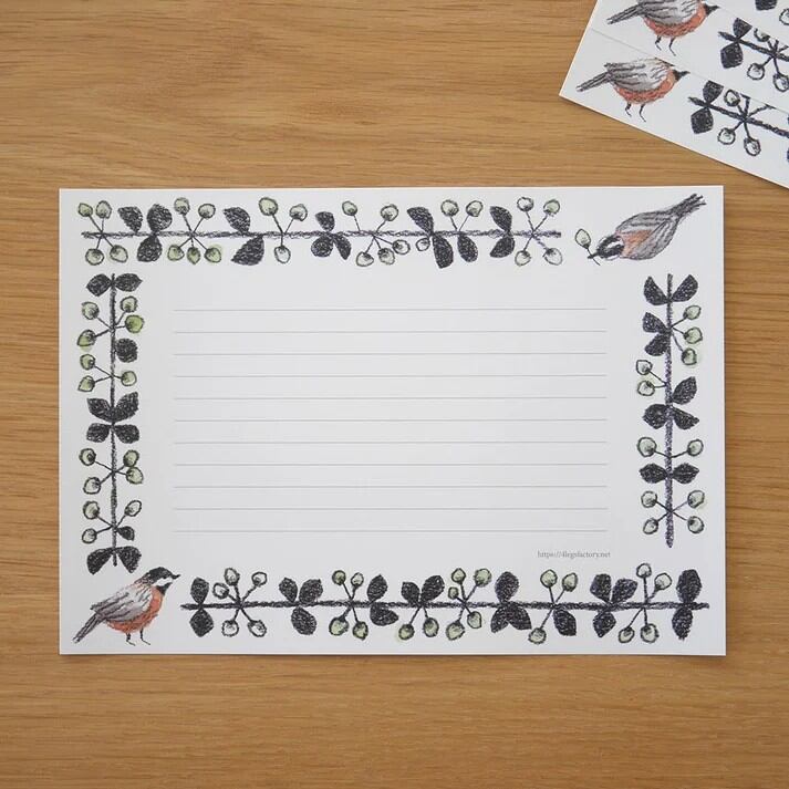 Featuring charming watercolor of various birds from Japanese illustrator 4legs

It is a convenient size that is not too big or too small.&nbsp;You can use it&nbsp;as a communication tool for small thank you and announcements.&nbsp;It is a great gift for people who like paper.&nbsp;The gorgeous and gentle designs&nbsp;will make you feel warm and fuzzy.&nbsp;

Contents: 40 sheets (10 types x 4 sheets each)
Size: A5 size (148mm×210mm)