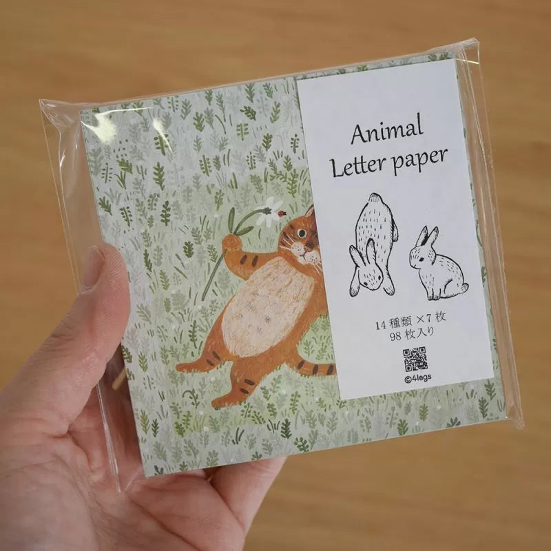 Pack of animal-themed letter paper with a clear plastic cover