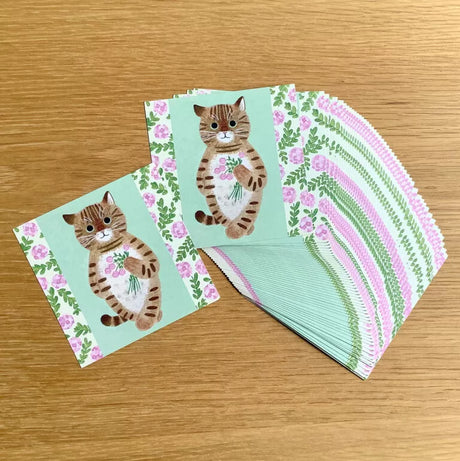 4legs Cat Memo - New #1 Kita

Featuring charming watercolor of a cat from Japanese illustrator 4legs

It is a convenient size that is not too big or too small.&nbsp;Please use it&nbsp;as a communication tool for small thank you and announcements.&nbsp;There are no lines on the front side, so&nbsp;you can use it freely as&nbsp;a shop card or business card&nbsp;with stamps and stickers&nbsp;as well as memos and letters.&nbsp;It is a great gift for people who like paper.&nbsp;The gorgeous and gentle designs&nb