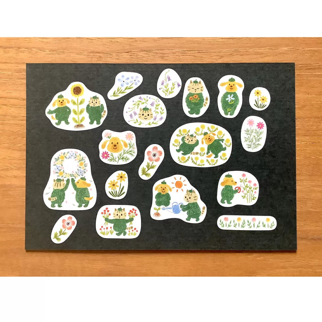 4legs Sticker Sheet - Fun Gardening for Dogs and Cats

Featuring adorable illustrations of cats and dogs spending their day gardening. These sticker sheets feature 18 different designs! These designs add personality and charm to journals, planners, scrapbooks, and happy mail.

Size: approx. 3.75in x 4.75in
Contents: 1 sheet