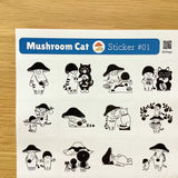 Featuring adorable illustrations inspired by the daily life of mushrooms, this sheet brings a cozy, storybook feel to all your creative projects. These sticker sheets feature 20 different designs!

Size: approx. 3.75in x 4.75in
Contents: 1 sheet