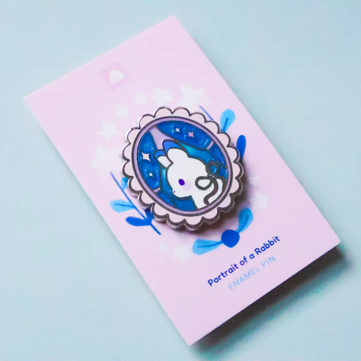 Portrait of a Rabbit Enamel Pin
