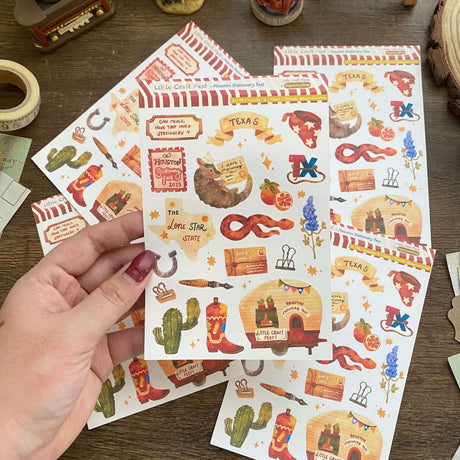 PaperaicaShop x Little Craft Fest Sticker Sheet - Texas Love