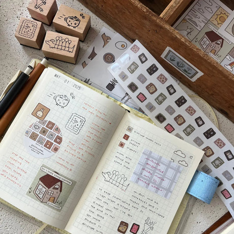 Bunny Bouquet Wooden Stamp