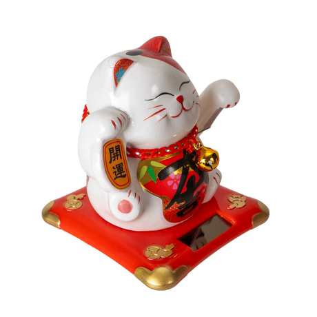 Urban Tokyo - 5 Inch Tall Solar Powered Lucky Cat with Movable Arm

Size: 5"H

Material: Ceramic
