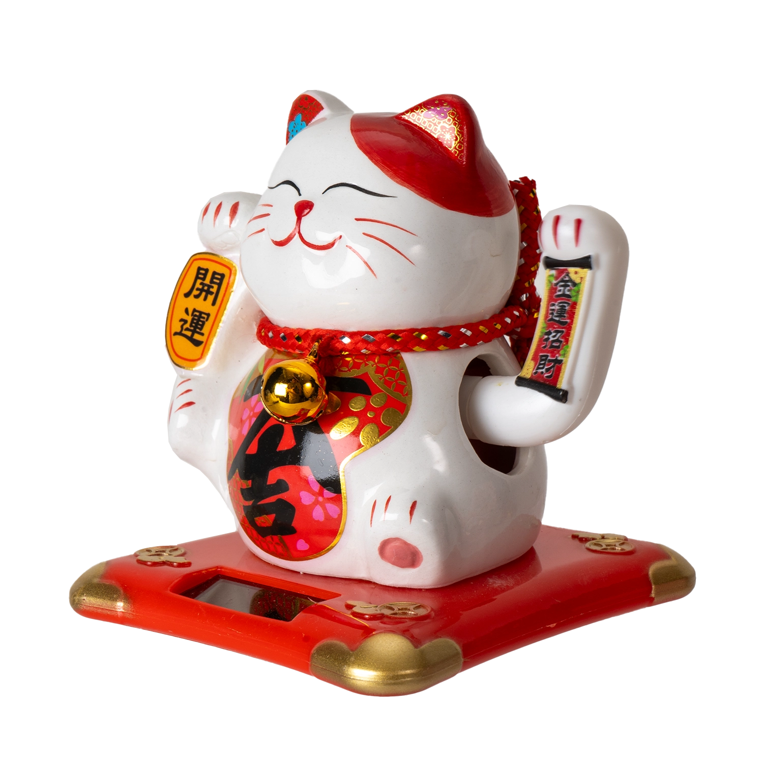 Urban Tokyo - 5 Inch Tall Solar Powered Lucky Cat with Movable Arm

Size: 5"H

Material: Ceramic